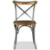 Swen Studio -  Dining Chairs 6 pcs Solid Mango Wood and Steel Cross Back